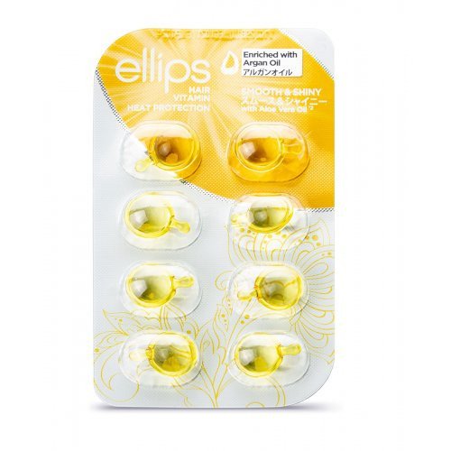 Ellips Smooth & Shiny Hair Treatment Vitamins Tepami vitaminai plaukų apimties didinimui, 8x1ml