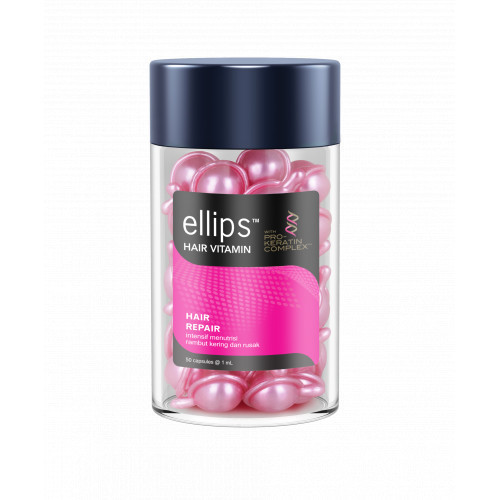 Ellips Pro-Keratin Complex Hair Repair Vitamins Tepami vitaminai chemiškai bei karščio pažeistų plaukų atstatymui su keratinu, 50x1ml