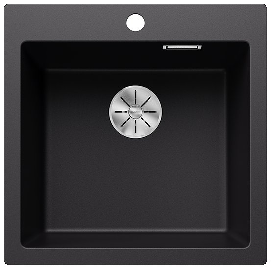 Plautuvė BLANCO  PLEON 5 SILG PDUR Black InFino O.AF