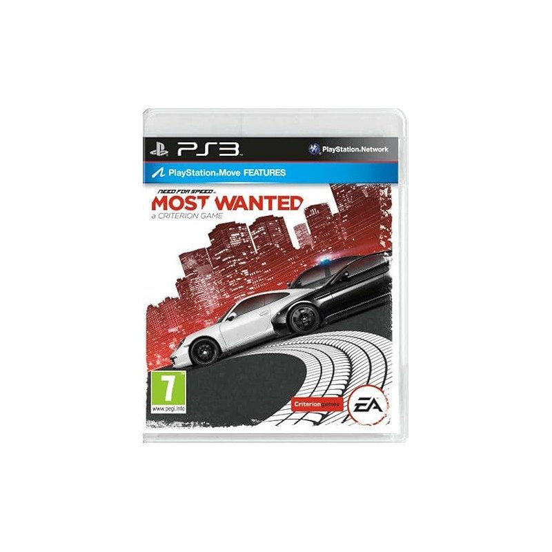 NEED FOR SPEED: MOST WANTED PS3 naudotas