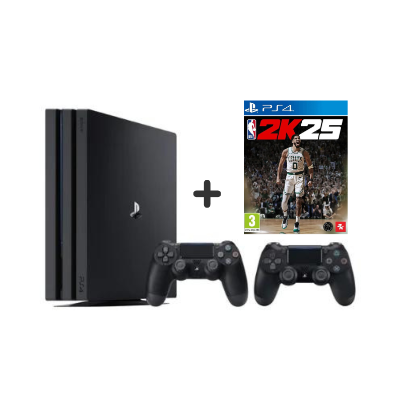 SONY PLAYSTATION 4 PRO SU DVIEM PULTELIAIS + NBA 2K25