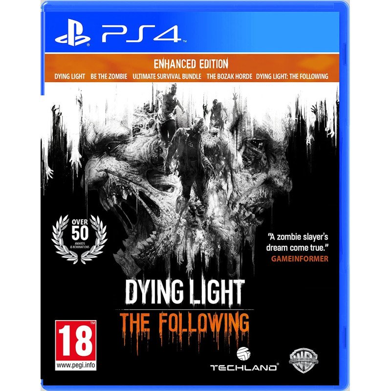 DYING LIGHT THE FOLLOWING PS4 naudotas