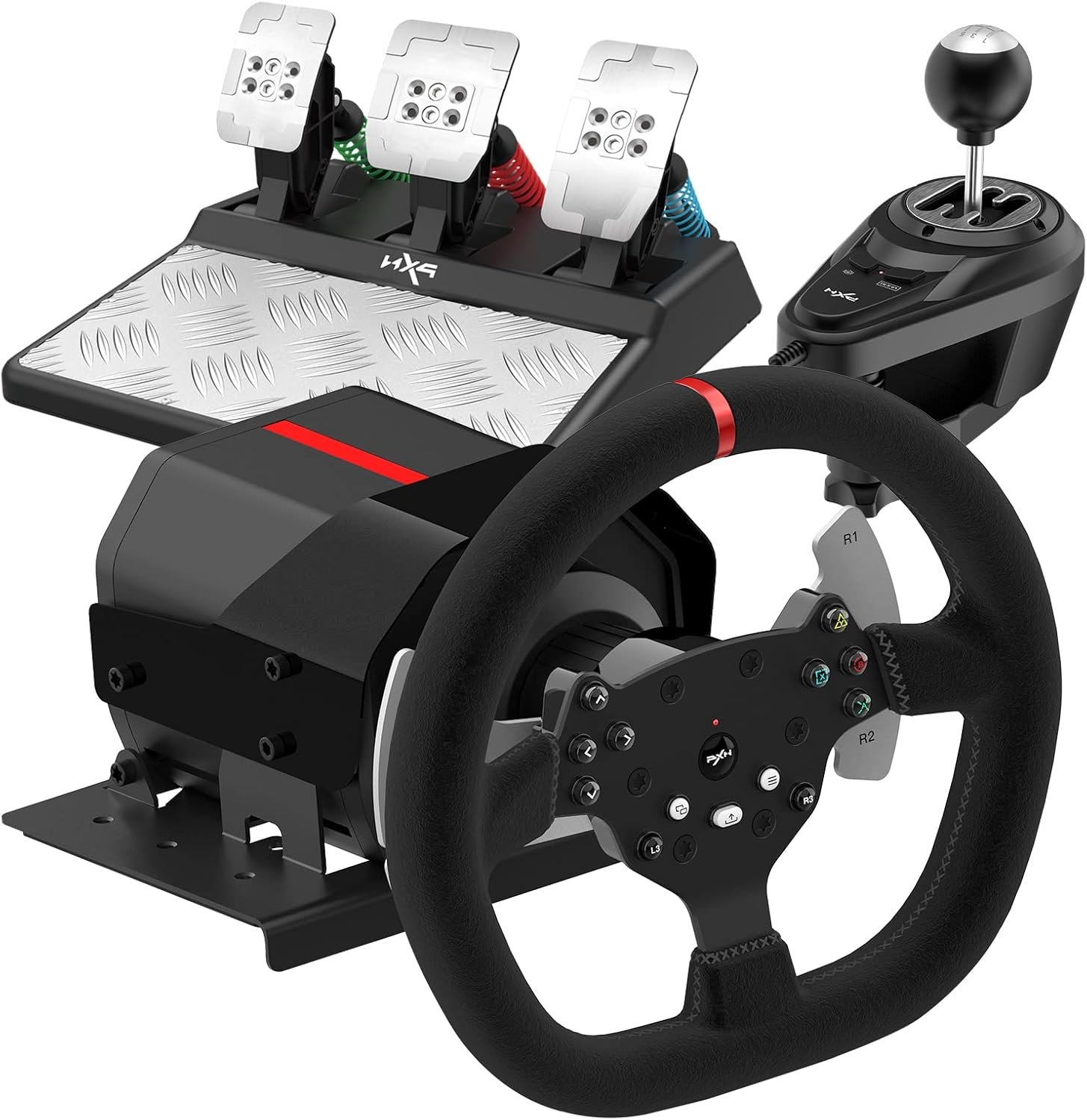 PXN V10 Force Feedback Vairas  + Pavarų Svirtis PC, PS4, Xbox Series X/S, Xbox One [Naudotas]