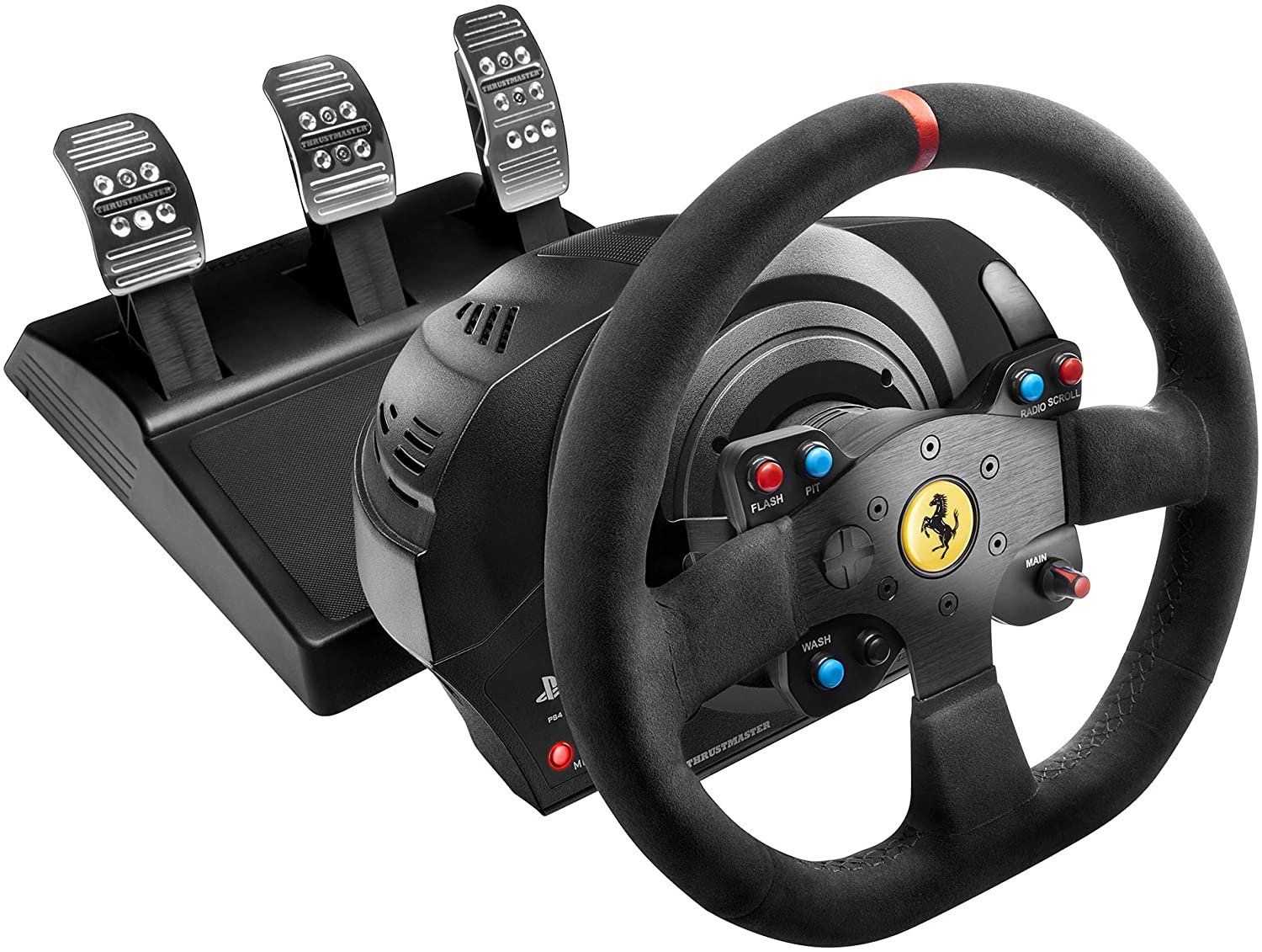 Vairas Thrustmaster T300 Ferrari Integral Alcantara Edition + 3 Pedalai