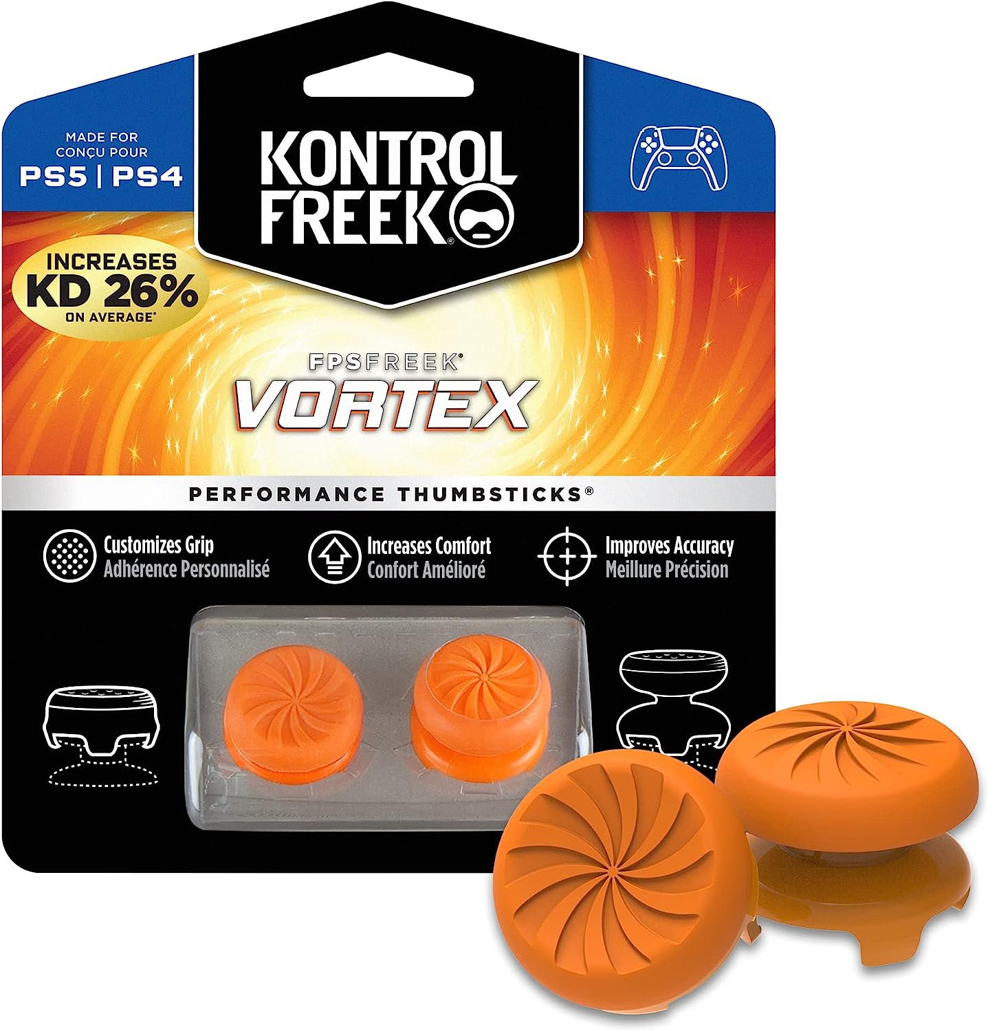 KontrolFreek FPS Vortex PS4/PS5 Oranžiniai