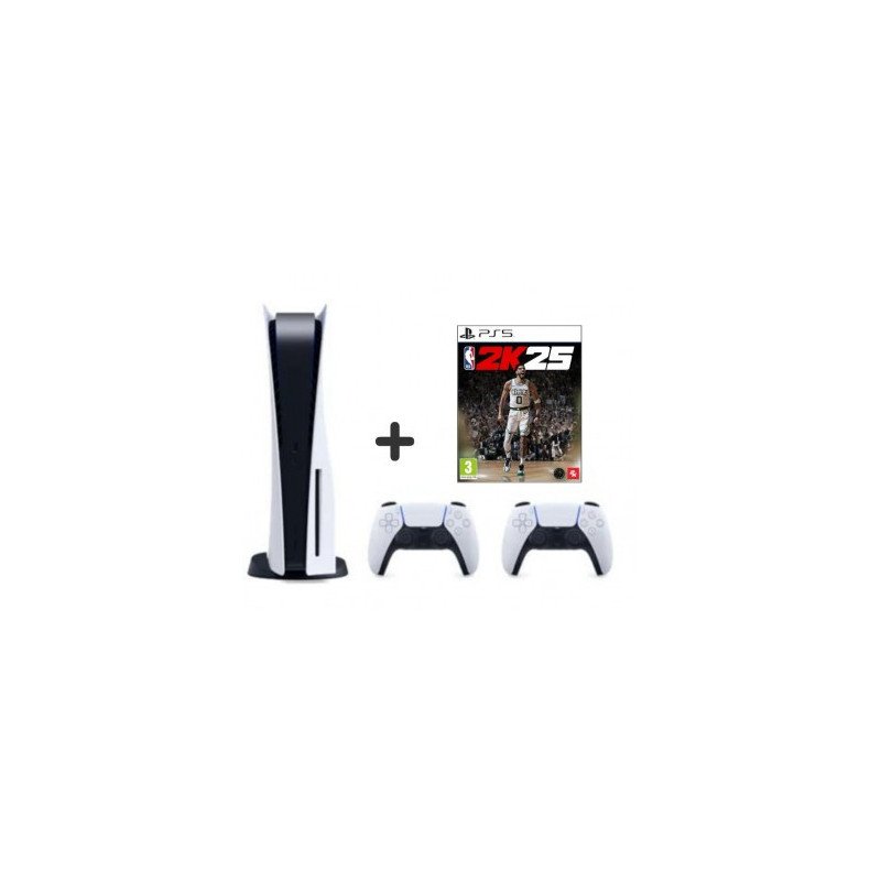 SONY PLAYSTATION 5 DISC 825 GB + NBA 2K25 + PAPILDOMAS PULTELIS