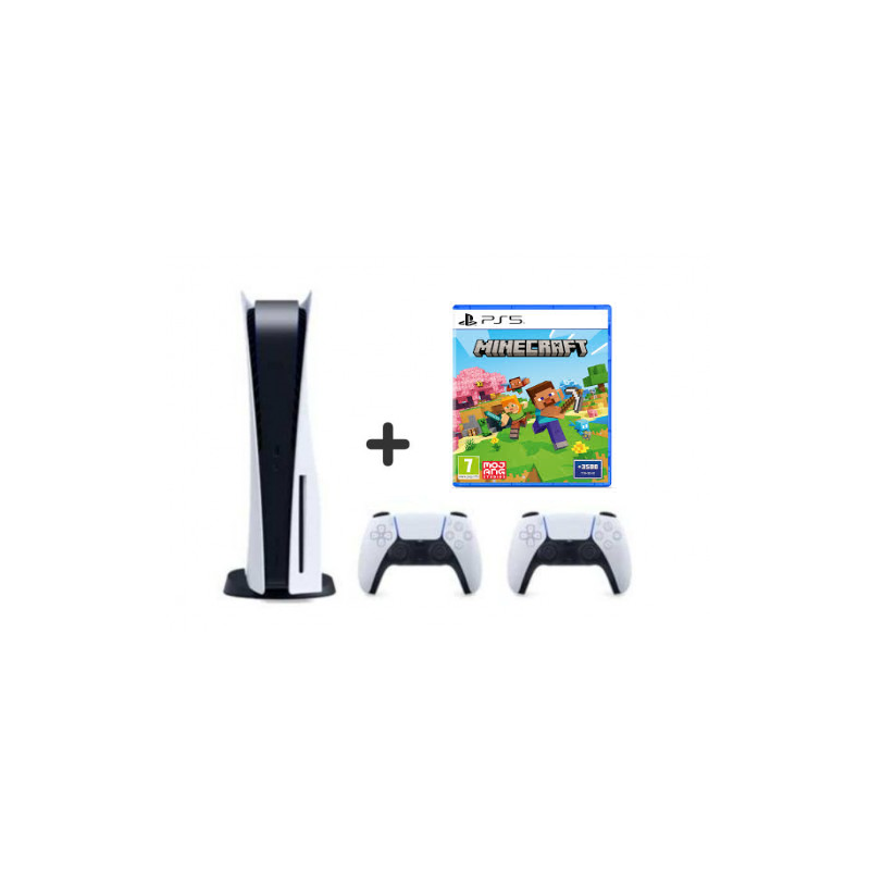 SONY PLAYSTATION 5 DISC 825 GB + MINECRAFT + PAPILDOMAS PULTELIS
