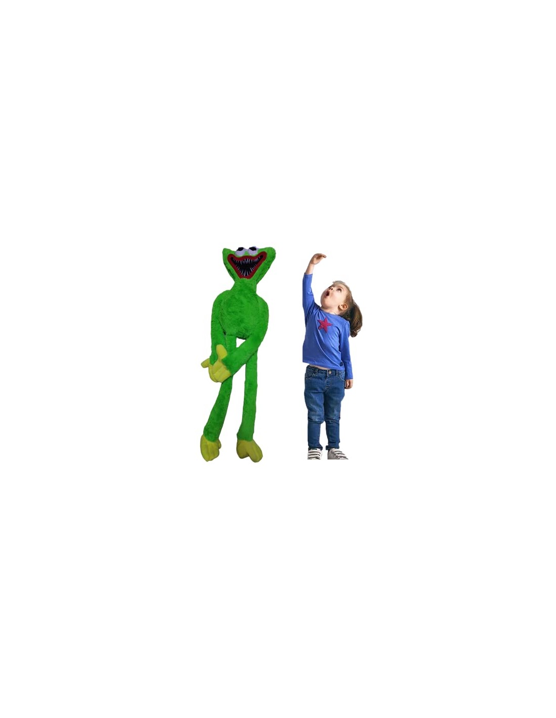 Huggy wuggy pliušinis žaislas 100 cm. aukštis, ŽALIAS