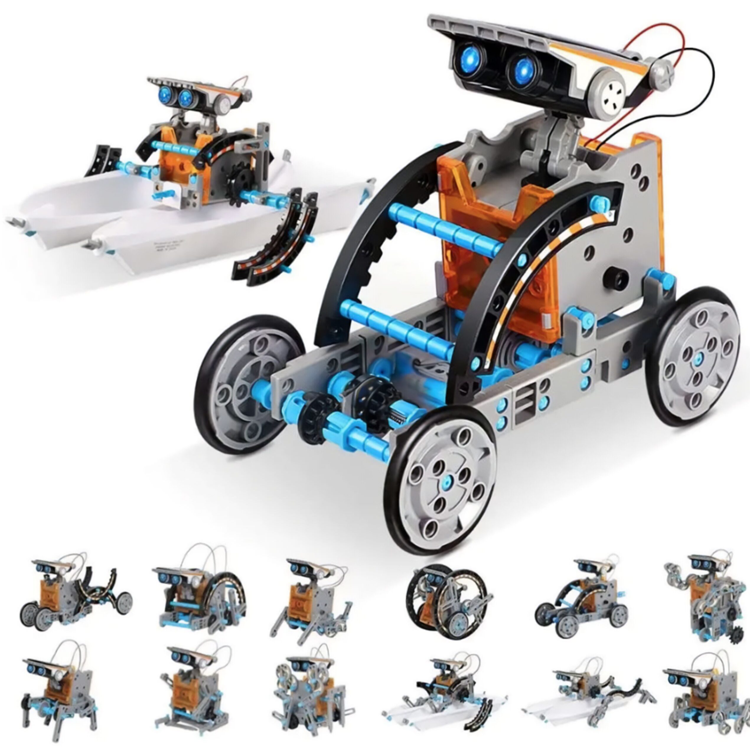 Konstruktorius robotas su saulės baterija 13 in 1