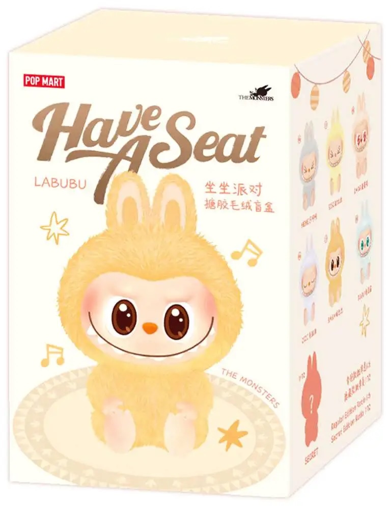 Labubu THE MONSTERS Have a Seat Series Vinyl Plush Charm with Music