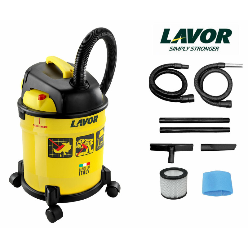 8.243.0049 LAVOR FREDDY 4in1 dulkių siurblys 20 l geltono plieno bakas
