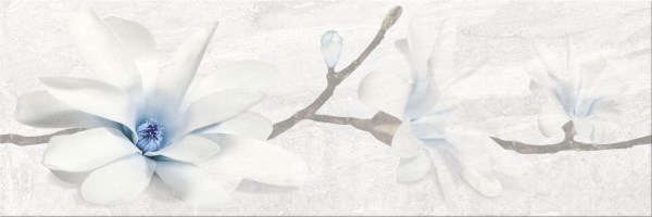 CERSANIT Plytelių keraminis dekoras STONE FLOWERS GREY 25 x 75 cm