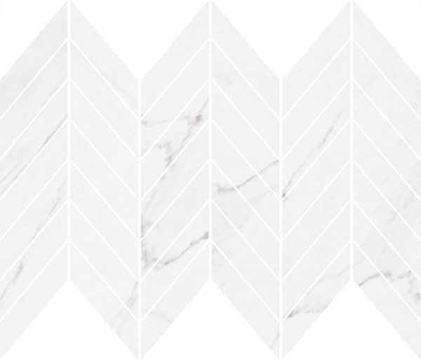 CERSANIT Plytelių keraminis dekoras MARINEL WHITE CHEVRON MOSAIC GLOSSY 29,8 x 25,5 cm