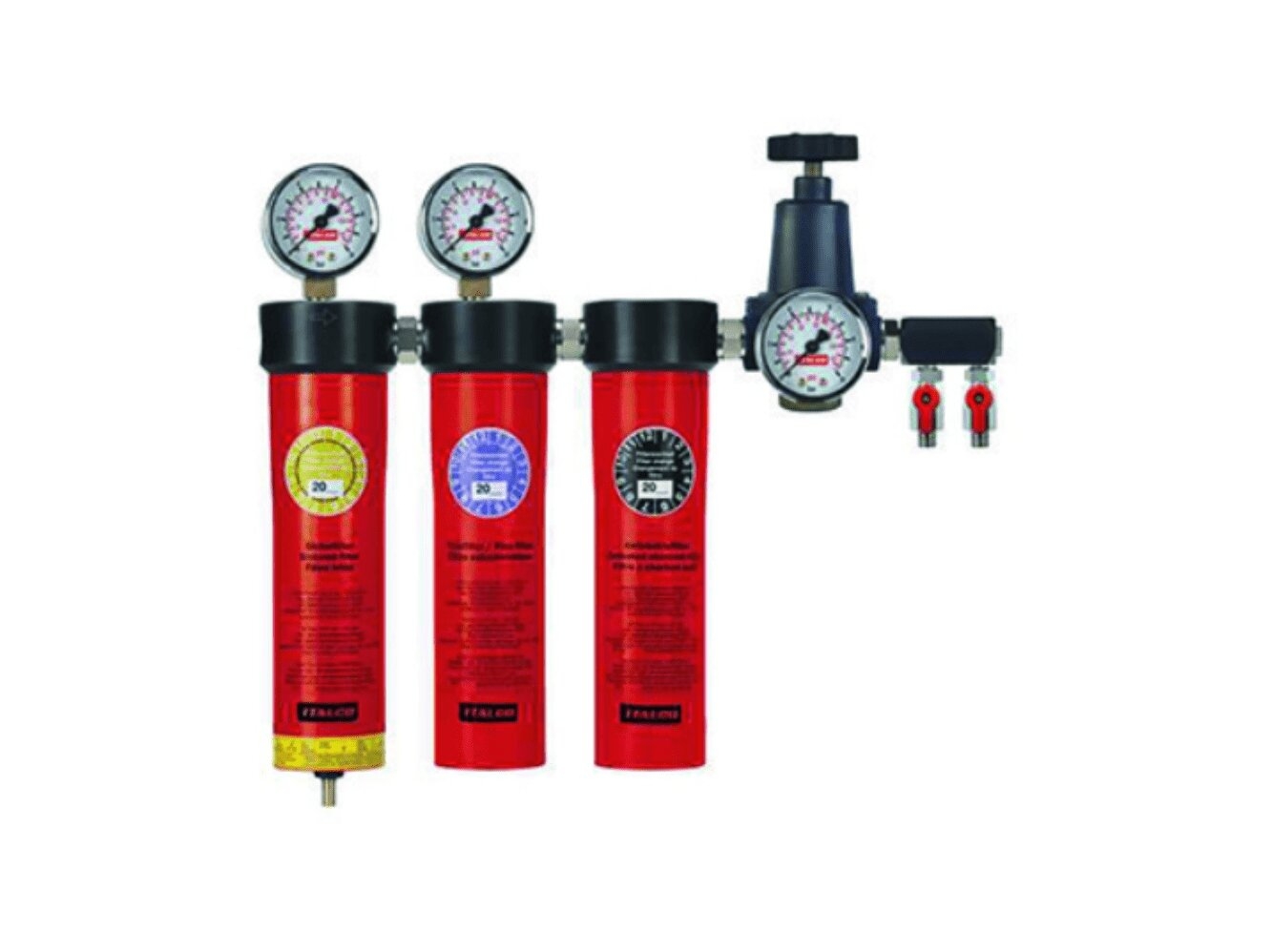 ITALCO AC6003 Drėgmės filtras su oro reguliatorium 2000l/min trijų pakopų (AC6003)