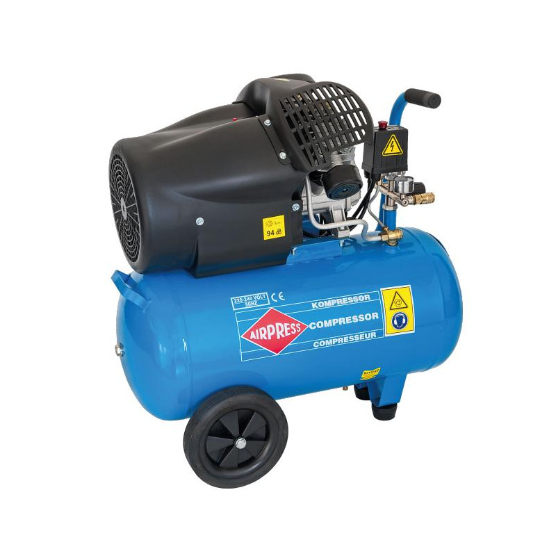 36843 ORO KOMPRESORIUS V 50L /HL425-50/.... DVIGUBAS DUJINIS KOMPRESORIUS 3 AG/2,2 kW , 50l, 425l./min.