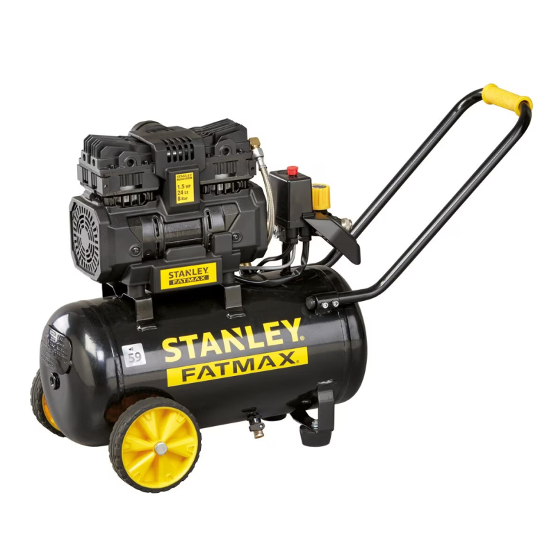 B2CC304STF580 STANLEY 24L/1,5HP/8BR 160l/min. kompresorius be alyvos. TYLUSIS FATMAX
