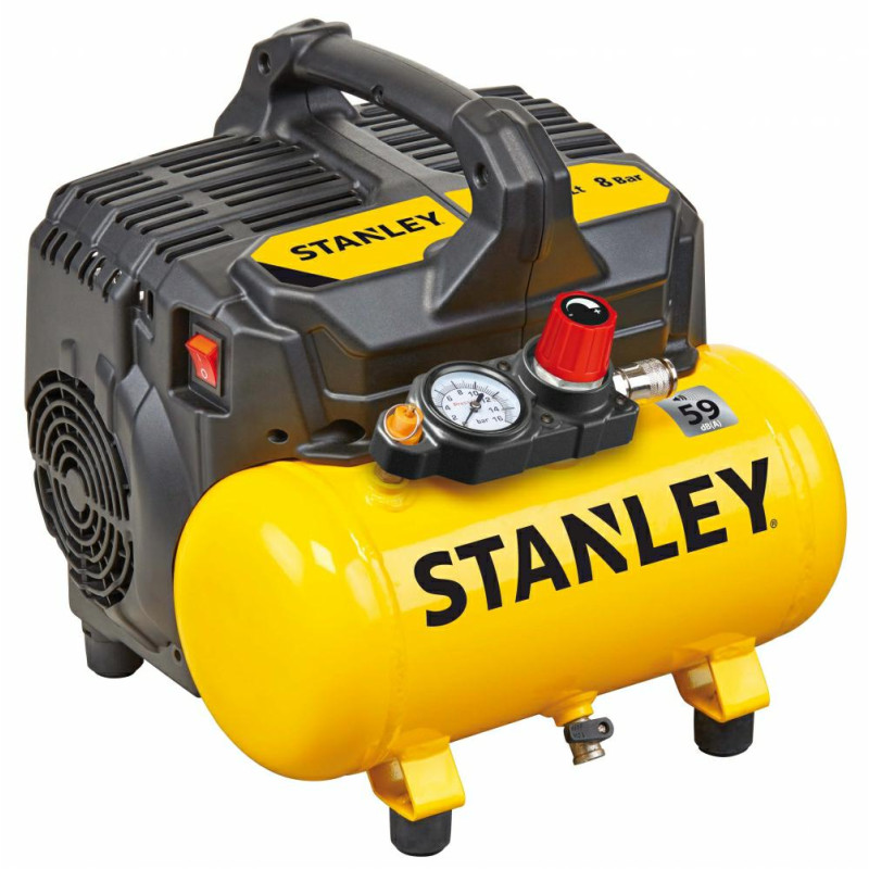 B2BE104STN703 STANLEY KOMPRESORIUS BE ALYVOS. 6L / 8BAR DST100/8/6 LABAI TYLUS