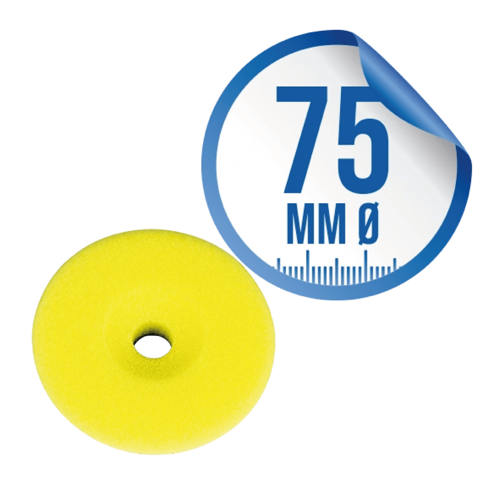 Liquid Elements Geltonas Vidutinio Kietumo Poliravimo Padas – Centriforce V2, 75 mm