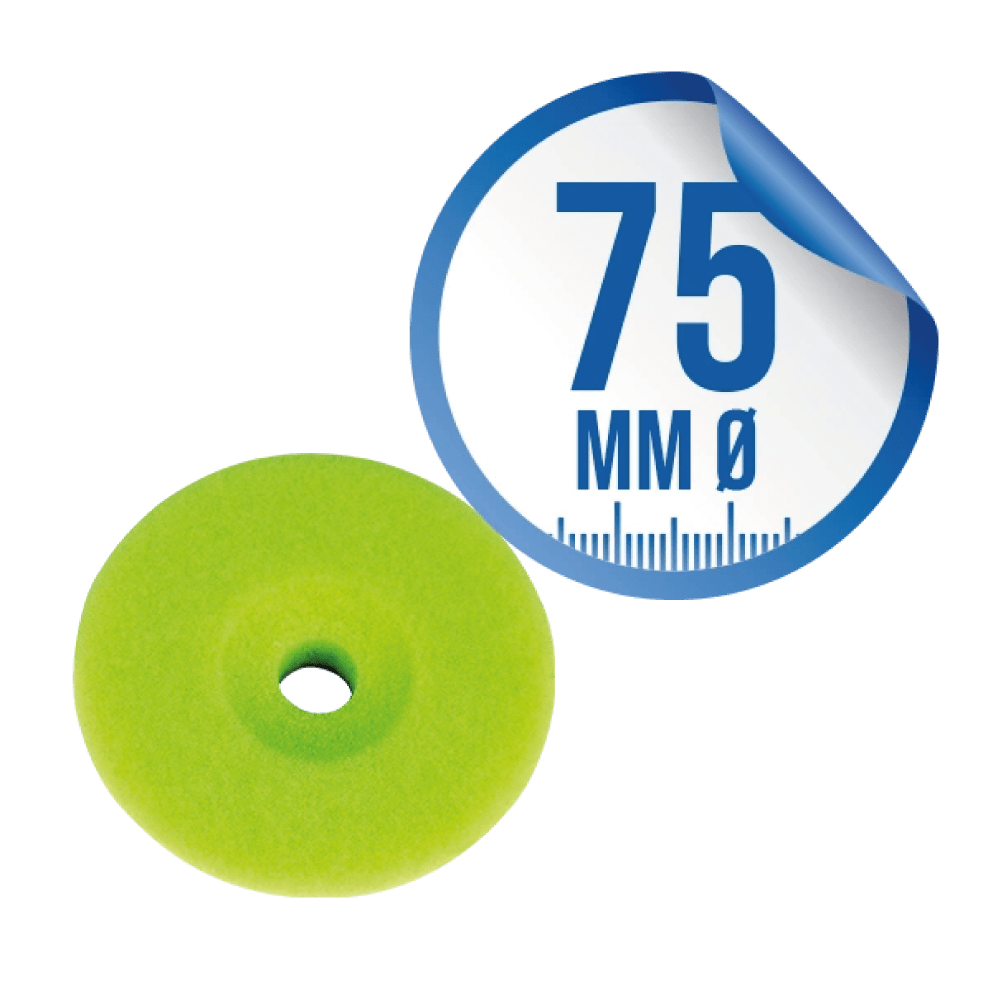 Liquid Elements Žalias Minkštas Poliravimo Padas – Centriforce V2, 75 mm