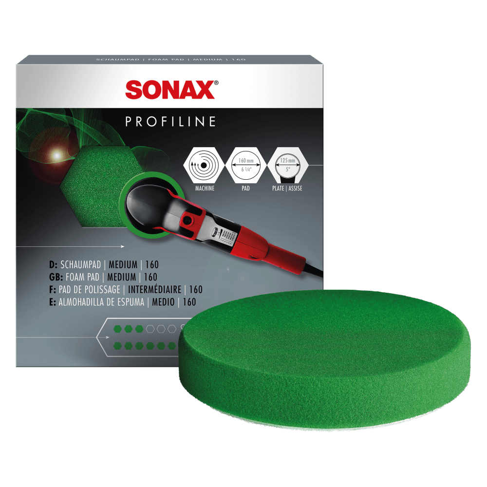 Sonax Vidutinio Kietumo Žalias Poliravimo Padas, 160mm