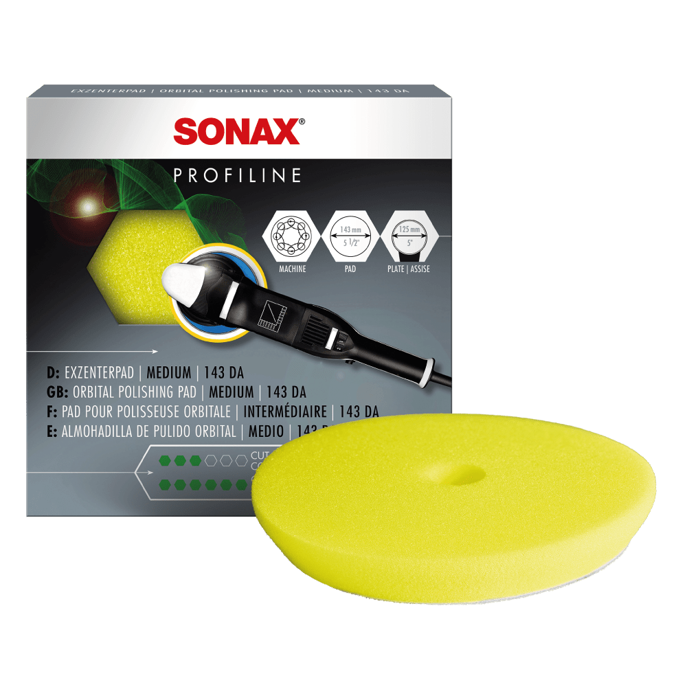Sonax Geltonas Poliravimo Padas Orbitinei Mašinėlei, DA 143 mm