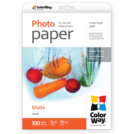 Popierius 190 g/m²  10x15  Matte Photo Paper