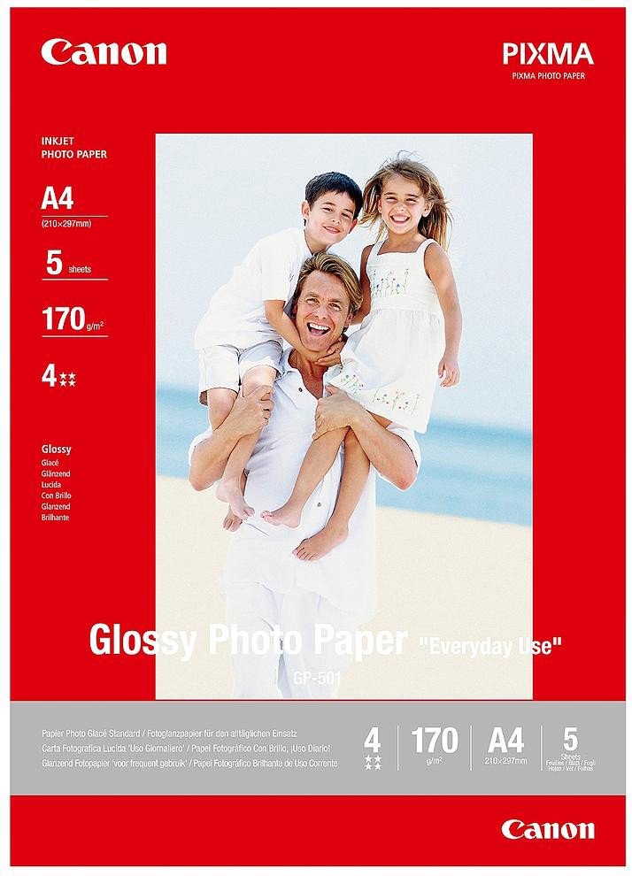 Canon photo paper GP-501 A4 Glossy 200g 5 sheets