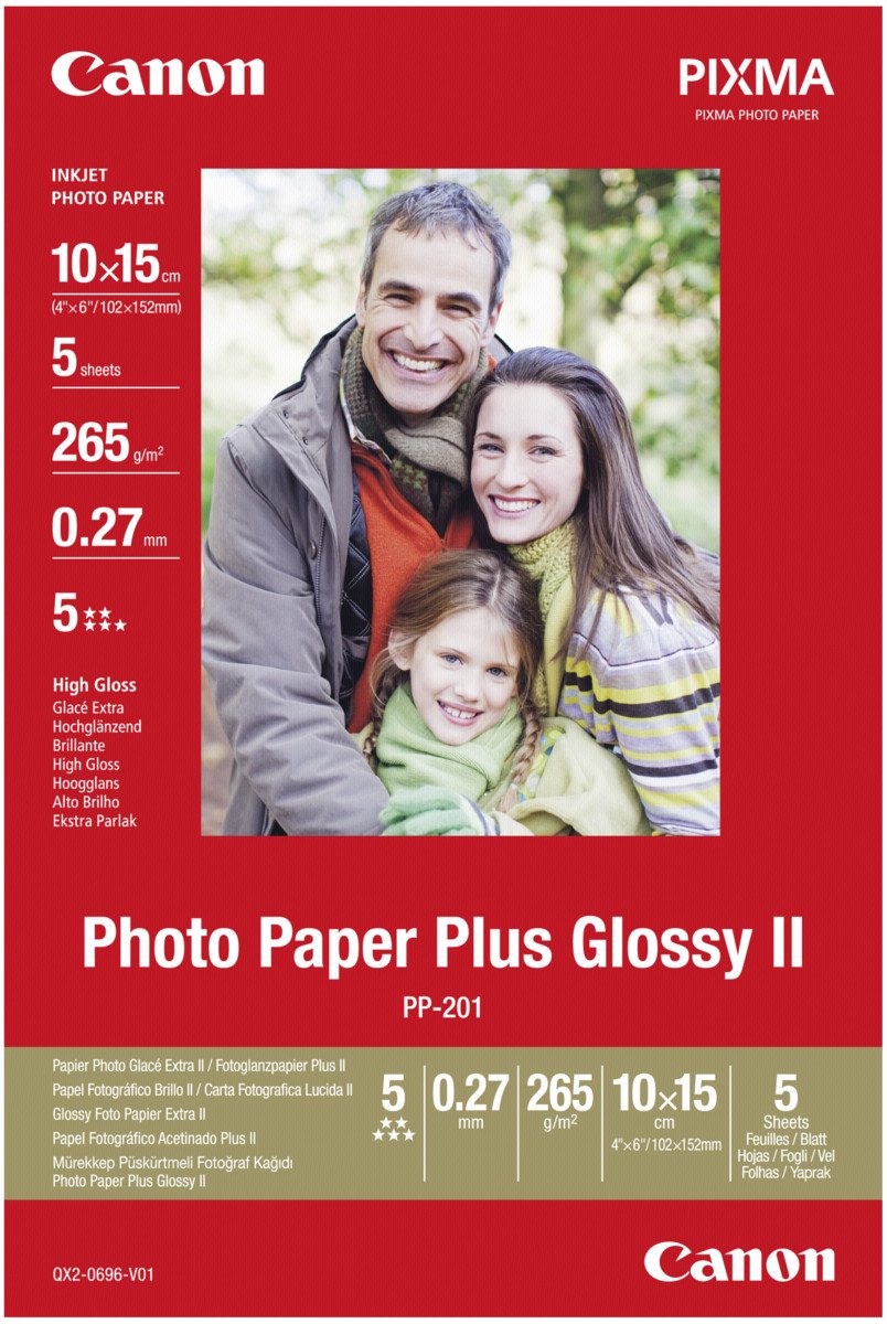 Canon photo paper PP-201 10x15 Glossy II 275g 5 sheets