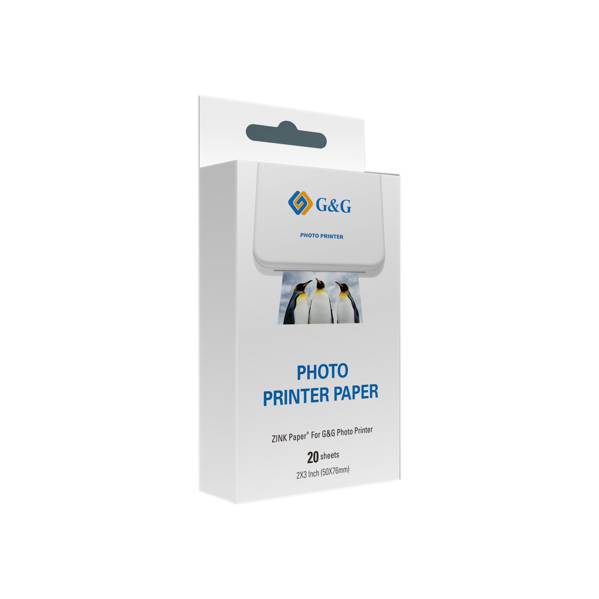 Popierius G&G GG-ZP023-20 for Canon, G&G, Huawei, HP,Polaroid,Xiaomi printers 20 pcs