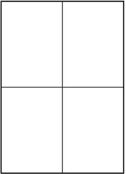 Logo A4, matt, white, 4 labels, 140g/m2 (32237)