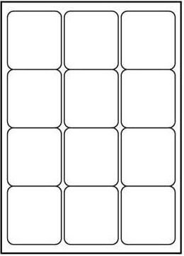 Logo A4, matt, white, 10 pcs.