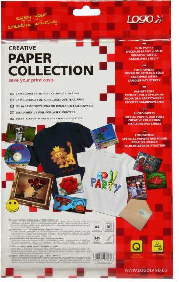 Logo Self-adhesive foil, silver, matte, A4, 145 g/m2, 10 sheets (15348)