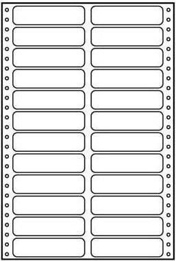 Logo Table labels A4, two-row, white, 24 labels, 25 pcs (32108)
