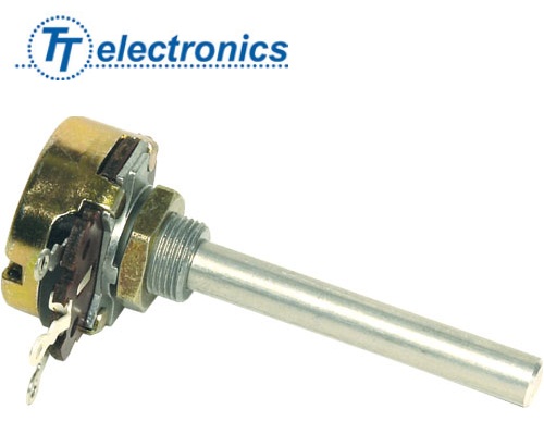Potenciometras vielinis 4W 220R tiesinis RoHS