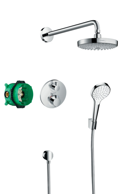 Hansgrohe Croma Select S termostatinis dušo potinkinis komplektas