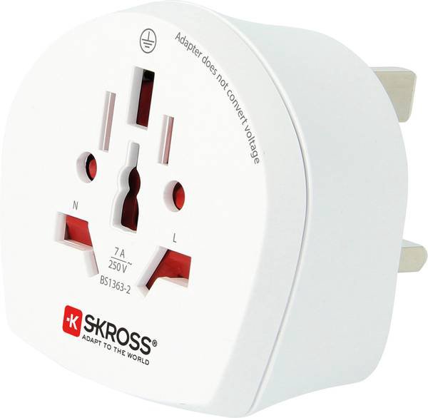 Adapteris UK kištukas - universalus lizdas 230V 7A SKROSS