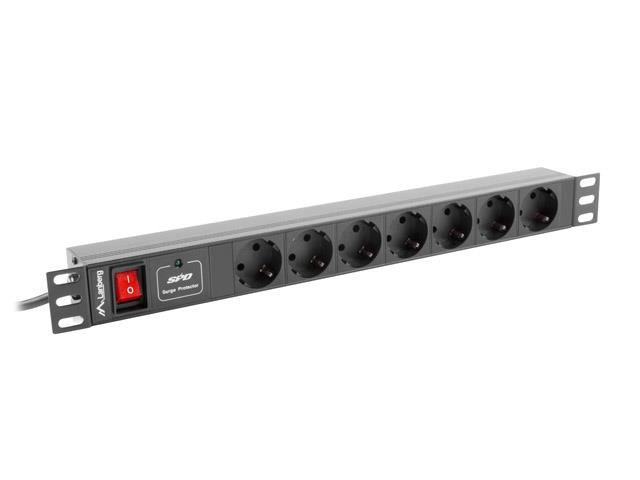 LANBERG PDU RACK POWER STRIP (1U,10A,7X SHUKO,2M)