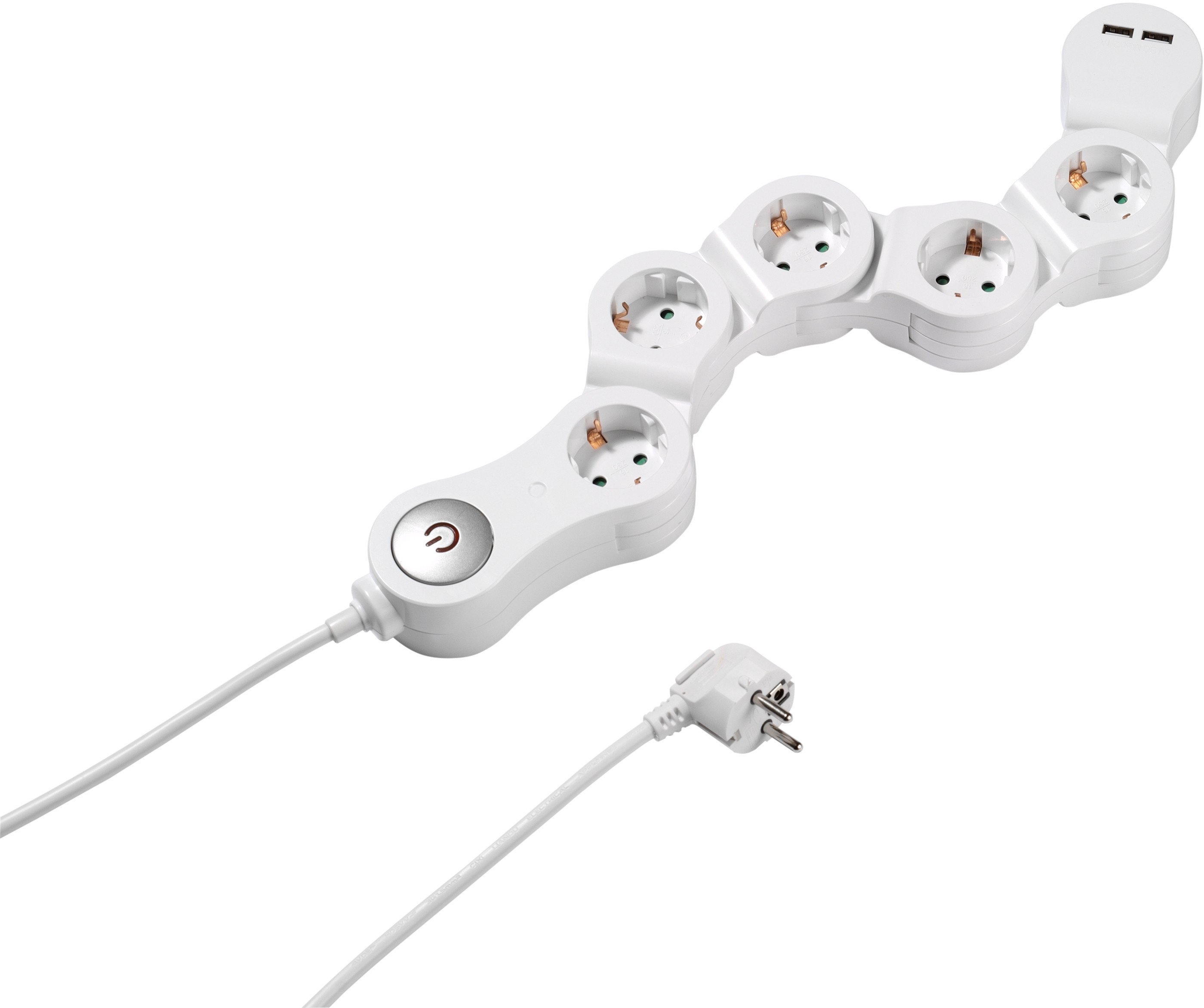 Vivanco extension cord 5 sockets 2x USB (62330)