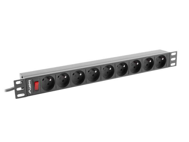 LANBERG POWER STRIP RACK 19" (1U, 16A, 9X 230V PL)