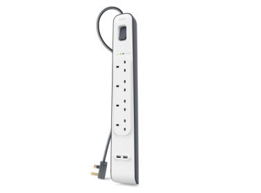 Belkin BSV401VF2M viršįtampių ribotuvas Balta 4 AC išvestis(ys / čių) 2 m