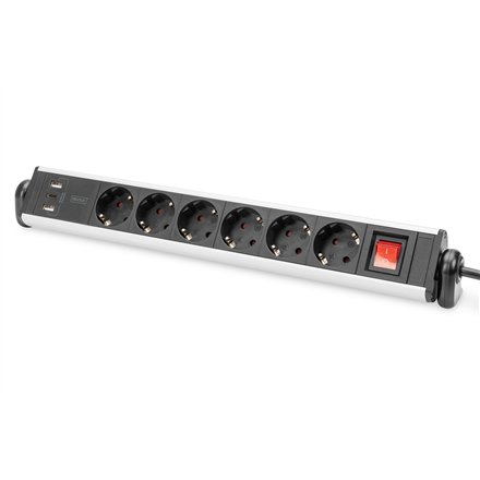 Digitus  Office Power Strip  DA-70624  Silver/Black