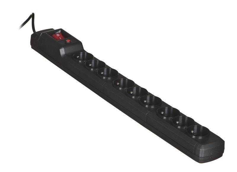 Šakotuvas Activejet ACJ COMBO 9GN 3M black power strip with cord