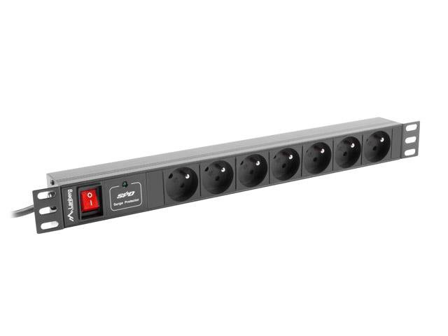 Ilgiklis LANBERG PDU-07F-0200-IEC-BK,7 lizdai,2m,juodas