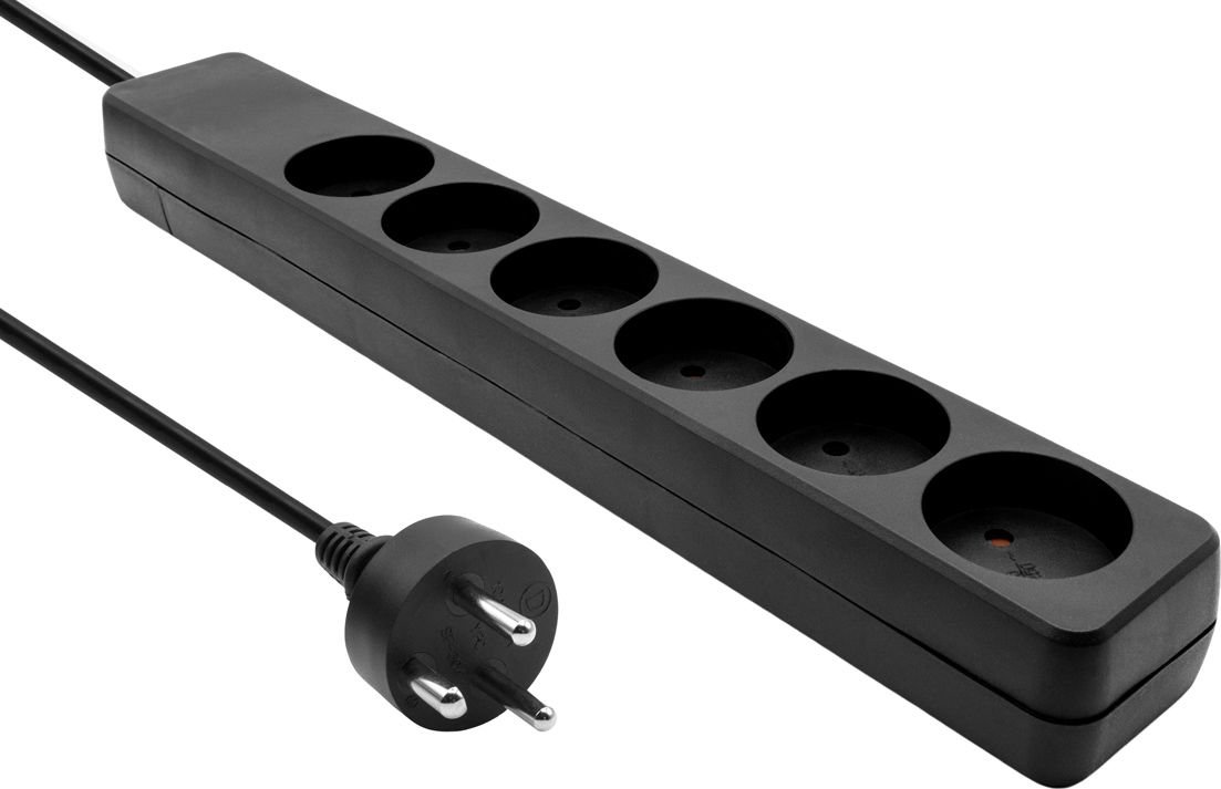 ProXtend Danish Power Strip 6 sockets 10 m black