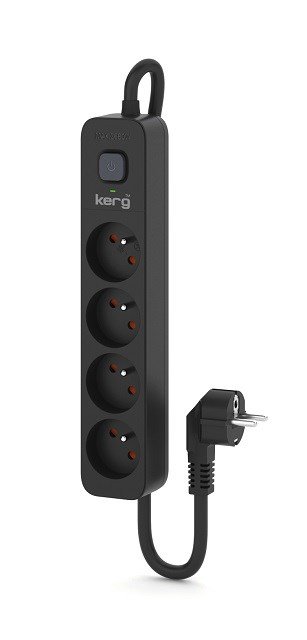 KERG maitinimo juosta su jungikliu - 4 lizdai 16A 1,5m