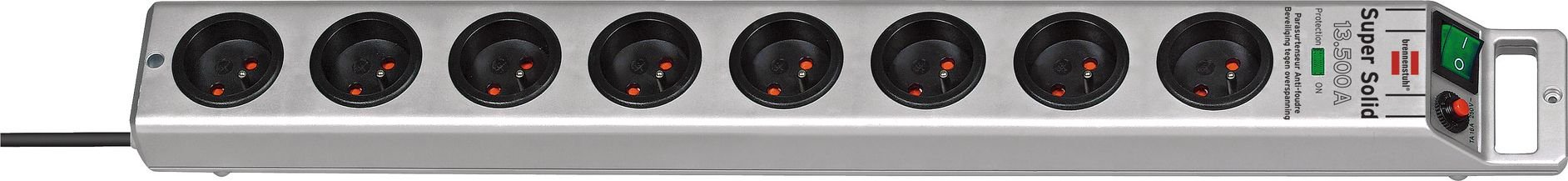 Ilgiklis Brennenstuhl Super-Solid-Line overvoltage 8 sockets 2.5 m silver (1441050000)