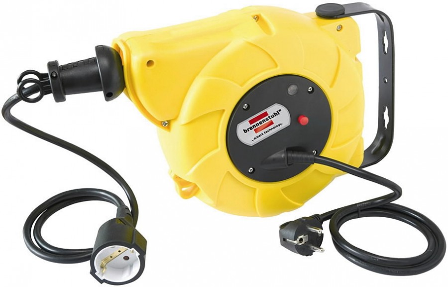 Automatinė ritė su kabeliu 9+2m, 230V, pakabinama, 3x1,5mm, Brennenstuhl