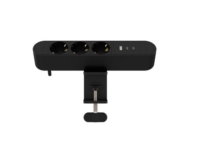 Daugialypis maitinimo lizdas MICROCONNECT Schuko, USB-A, USB-C, 30 W, 1,8 m.