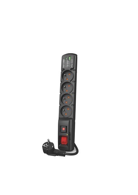 „Acar F4“ USB A+C apsaugos nuo viršįtampių kabelis (greitasis įkroviklis) 5m ; juodas