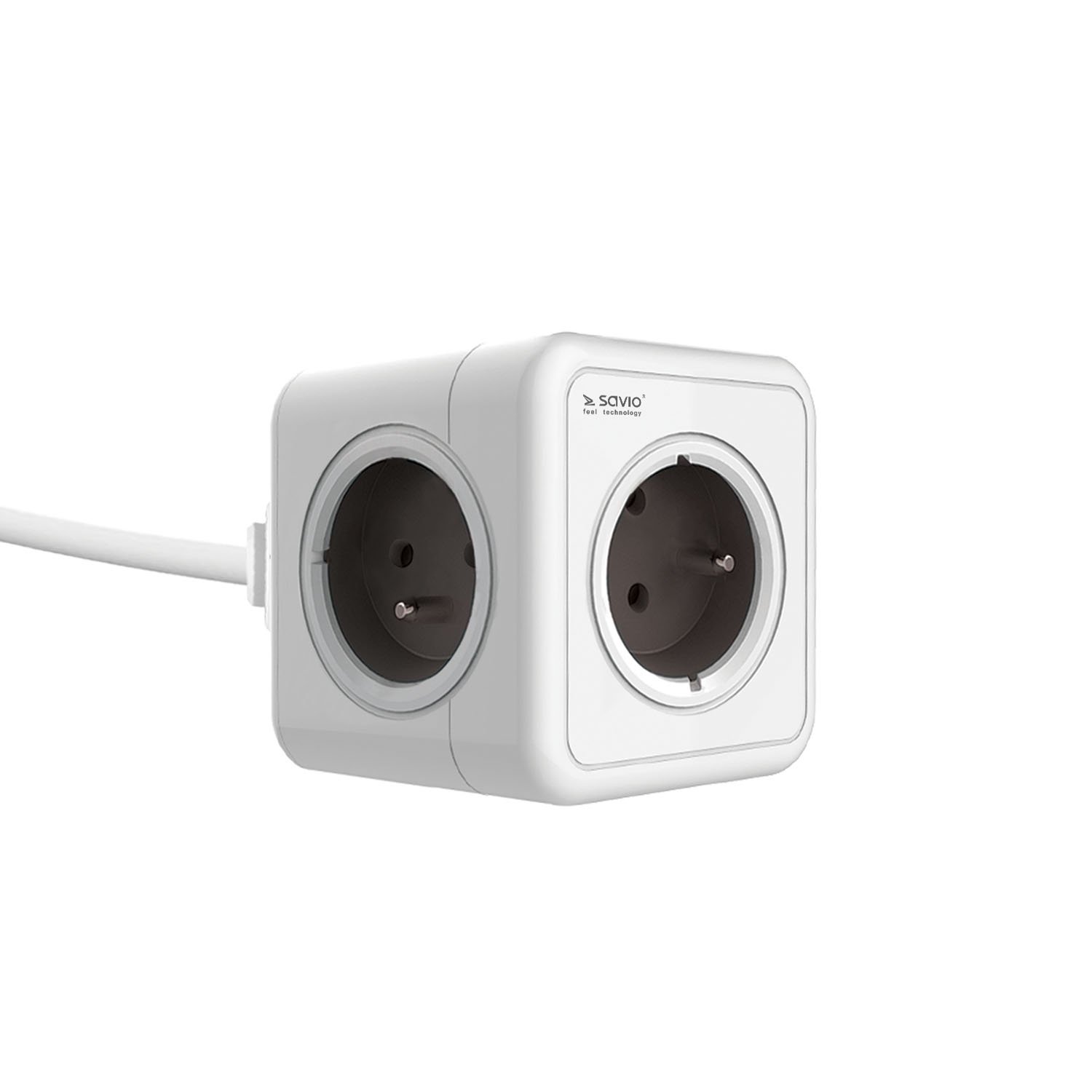Savio PowerCube PC-02 elektros tinklo ilgintuvas 3 m 5 AC išvestis(ys / čių)